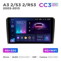 Radio samochodowe Teyes CC3 2k 4+32 Gb Audi A3 2 8P 2003-2013 / S3 2 2006-2012 / RS3 1 2011-2012 9"