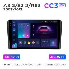 Radio samochodowe Teyes CC3 2k 6+128 Gb Audi A3 2 8P 2003-2013 / S3 2 2006-2012 / RS3 1 2011-2012 9"