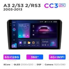 Radio samochodowe Teyes CC3 2k 6+128 Gb 360° Audi A3 2 8P 2003-2013 / S3 2 2006-2012 / RS3 1 2011-2012 9