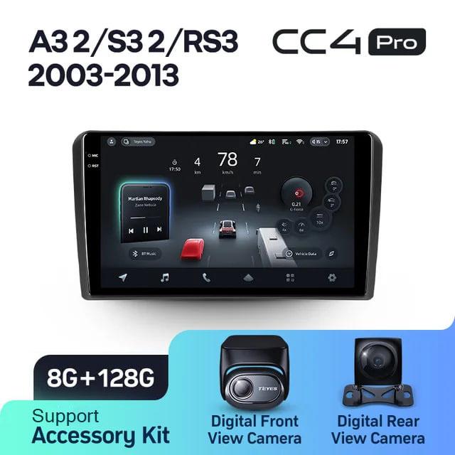 Radio samochodowe Teyes CC4 Pro 2k 8+128 Gb Audi A3 2 8P 2003-2013 / S3 2 2006-2012 / RS3 1 2011-2012 9"