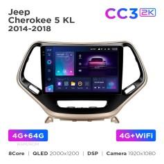 Radio samochodowe Teyes CC3 2k 4+64 Gb Jeep Cherokee 5 KL 2014-2018 10"