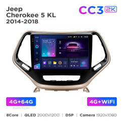 Radio samochodowe Teyes CC3 2k 4+64 Gb Jeep Cherokee 5 KL 2014-2018 10"