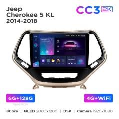 Radio samochodowe Teyes CC3 2k 6+128 Gb Jeep Cherokee 5 KL 2014-2018 10"