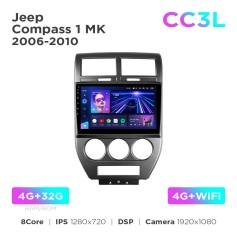 Radio samochodowe do Jeep Compass 1 MK 2006-2010 Teyes CC3L 4+32 Gb 10"