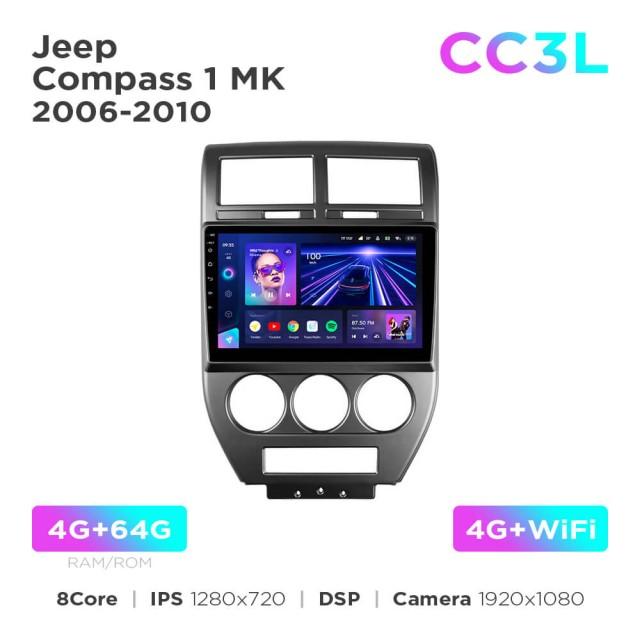 Radio samochodowe Teyes CC3L 4+64 Gb Jeep Compass 1 MK 2006-2010 10"