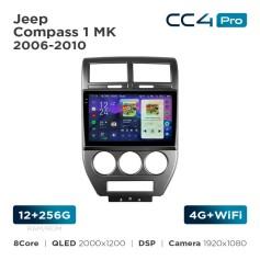 Radio samochodowe Teyes CC4 Pro 2k 12+256 Gb Jeep Compass 1 MK 2006-2010 10"