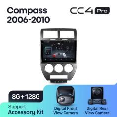 Radio samochodowe Teyes CC4 Pro 2k 8+128 Gb Jeep Compass 1 MK 2006-2010 10"