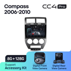 Radio samochodowe Teyes CC4 Pro 2k 8+128 Gb Jeep Compass 1 MK 2006-2010 10"