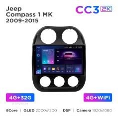 Radio samochodowe Teyes CC3 2k 4+32 Gb Jeep Compass 1 MK 2009-2015 10"