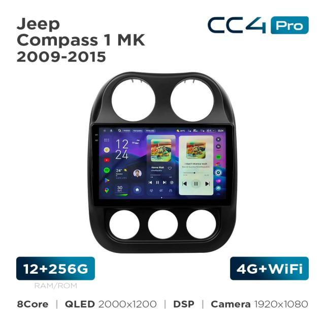 Radio samochodowe Teyes CC4 Pro 2k 12+256 Gb Jeep Compass 1 MK 2009-2015 10"