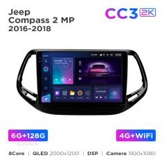 Radio samochodowe Teyes CC3 2k 6+128 Gb Jeep Compass 2 MP 2016-2018 10"