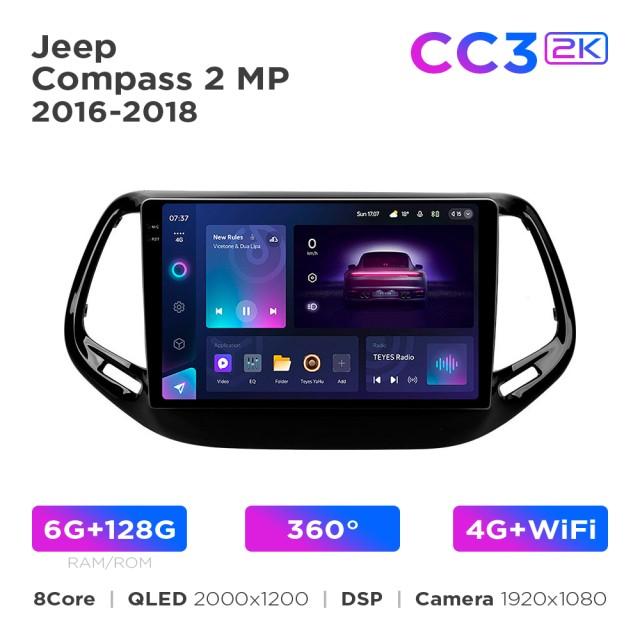 Radio samochodowe Teyes CC3 2k 6+128 Gb 360° Jeep Compass 2 MP 2016-2018 10