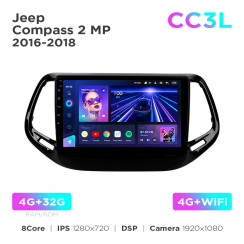 Radio samochodowe do Jeep Compass 2 MP 2016-2018 Teyes CC3L 4+32 Gb 10"