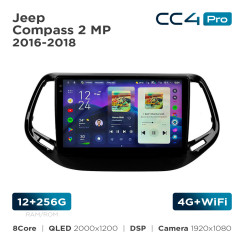 Radio samochodowe Teyes CC4 Pro 2k 12+256 Gb Jeep Compass 2 MP 2016-2018 10"