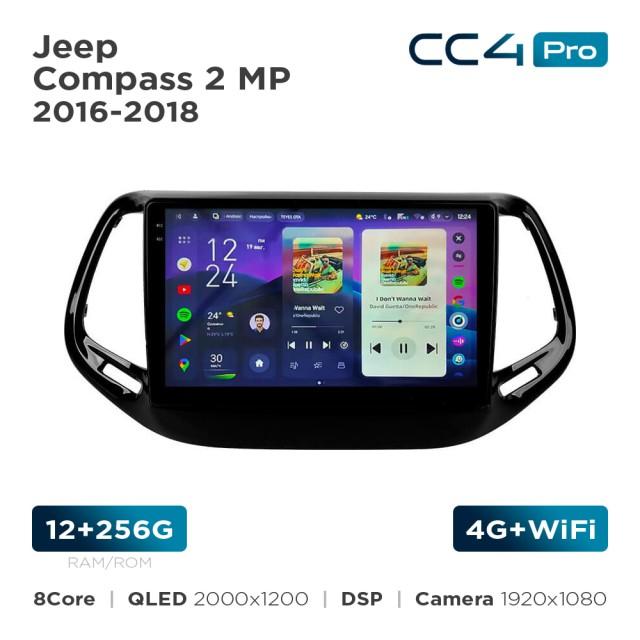 Radio samochodowe Teyes CC4 Pro 2k 12+256 Gb Jeep Compass 2 MP 2016-2018 10"