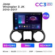 Radio samochodowe Teyes CC3 2k 6+128 Gb 360° Jeep Wrangler 3 JK 2010-2017 (L14) 10"