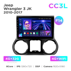 Radio samochodowe do Jeep Wrangler 3 JK 2010-2017 (L14) Teyes CC3L 4+32 Gb 10"