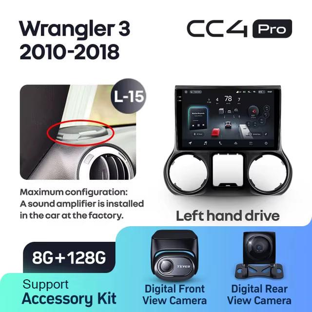 Radio samochodowe Teyes CC4 Pro 2k 8+128 Gb Jeep Wrangler 3 JK 2010-2017 (L15) 10"