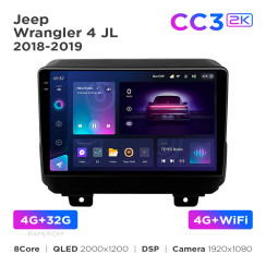 Radio samochodowe Teyes CC3 2k 4+32 Gb Jeep Wrangler 4 JL 2018-2019 9"