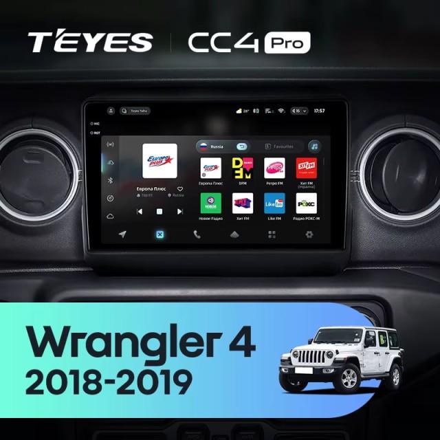 Radio samochodowe Teyes CC4 Pro 2k 8+128 Gb Jeep Wrangler 4 JL 2018-2019 9"