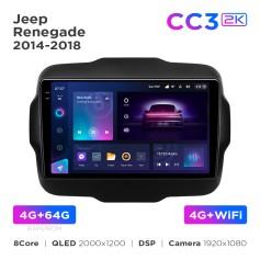 Radio samochodowe Teyes CC3 2k 4+64 Gb Jeep Renegade 2014-2018 9"