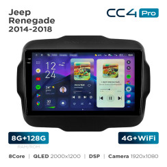 Radio samochodowe Teyes CC4 Pro 2k 8+128 Gb Jeep Renegade 2014-2018 9"
