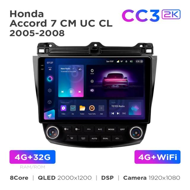 Radio samochodowe Teyes CC3 2k 4+32 Gb Honda Accord 7 CM UC CL 2002-2008 10"