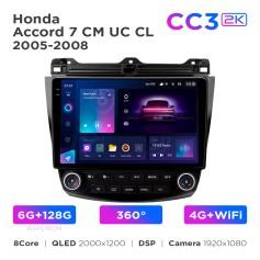 Radio samochodowe Teyes CC3 2k 6+128 Gb 360° Honda Accord 7 CM UC CL 2002-2008 10"