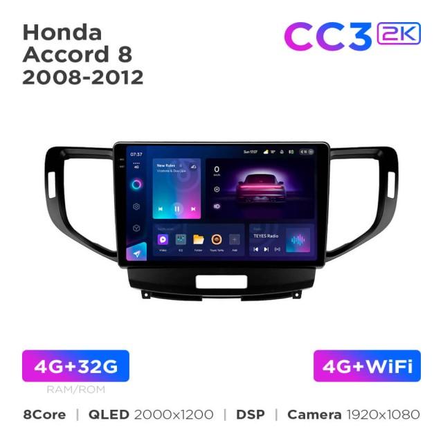 Radio samochodowe Teyes CC3 2k 4+32 Gb Honda Accord 8 2008-2012 9"