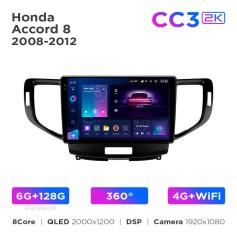Radio samochodowe Teyes CC3 2k 6+128 Gb 360° Honda Accord 8 2008-2012 9"