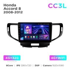 Radio samochodowe do Honda Accord 8 2008-2012 Teyes CC3L 4+32 Gb 9"