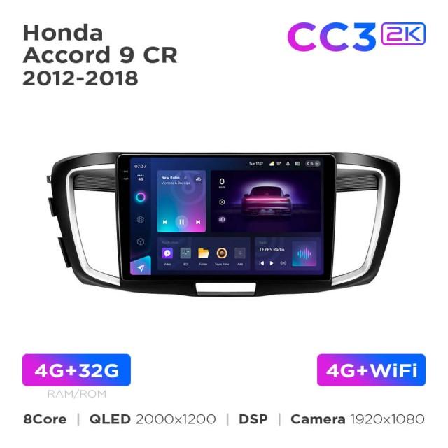 Radio samochodowe Teyes CC3 2k 4+32 Gb Honda Accord 9 CR 2012-2018 10"