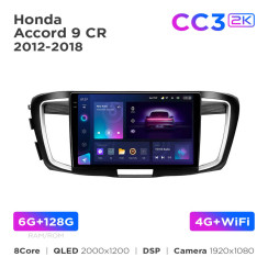 Radio samochodowe Teyes CC3 2k 6+128 Gb Honda Accord 9 CR 2012-2018 10"