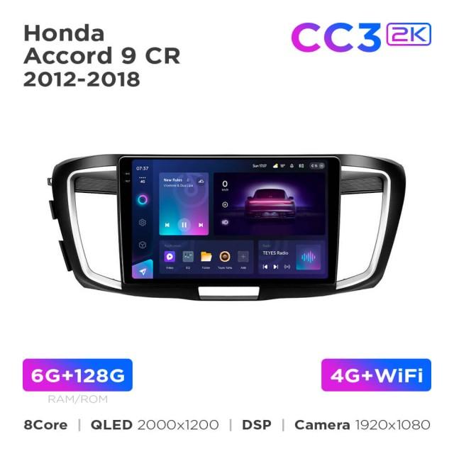 Radio samochodowe Teyes CC3 2k 6+128 Gb Honda Accord 9 CR 2012-2018 10"