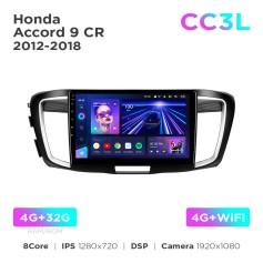Radio samochodowe do Honda Accord 9 CR 2012-2018 Teyes CC3L 4+32 Gb 10"