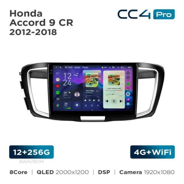 Radio samochodowe Teyes CC4 Pro 2k 12+256 Gb Honda Accord 9 CR 2012-2018 10"
