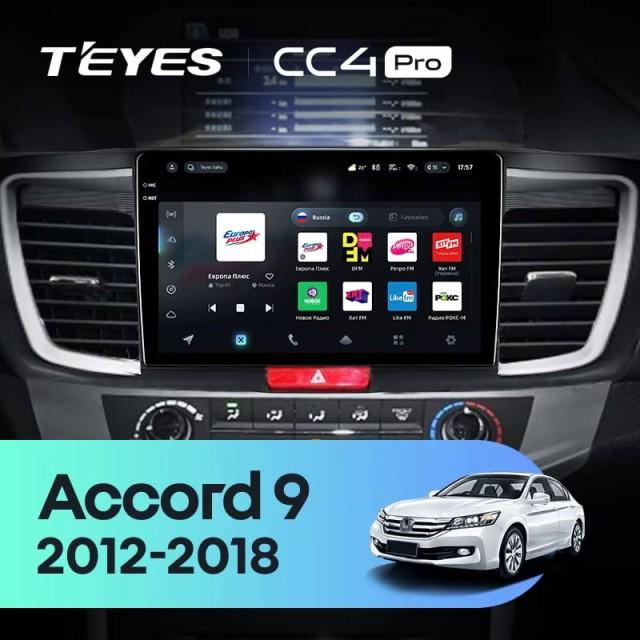 Radio samochodowe Teyes CC4 Pro 2k 8+128 Gb Honda Accord 9 CR 2012-2018 10"