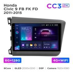 Radio samochodowe Teyes CC3 2k 6+128 Gb Honda Civic 9 FB FK FD 2011-2015 9
