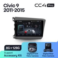 Radio samochodowe Teyes CC4 Pro 2k 8+128 Gb Honda Civic 9 FB FK FD 2011-2015 9"