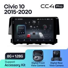 Radio samochodowe Teyes CC4 Pro 2k 8+128 Gb Honda Civic 10 FC FK 2015-2020 9"