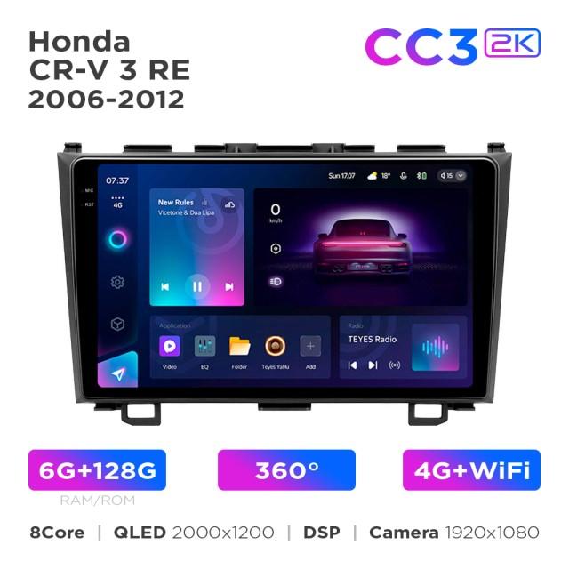 Radio samochodowe Teyes CC3 2k 6+128 Gb 360° Honda CR-V 3 RE 2006-2012 9