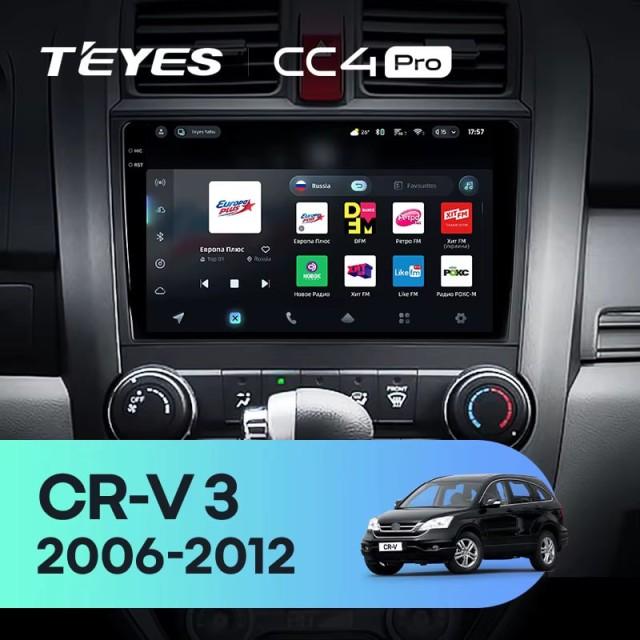 Radio samochodowe Teyes CC4 Pro 2k 8+128 Gb Honda CR-V 3 RE 2006-2012 9"
