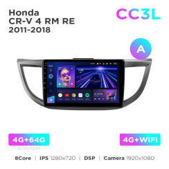 Radio samochodowe Teyes CC3L 4+64 Gb Honda CR-V 4 RM RE 2011-2018 (A) 10"