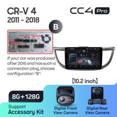 Radio samochodowe Teyes CC4 Pro 2k 8+128 Gb Honda CR-V 4 RM RE 2011-2018 (B) 10"