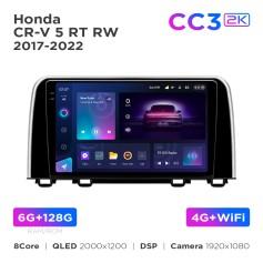 Radio samochodowe Teyes CC3 2k 6+128 Gb Honda CR-V 5 RT RW 2017-2022 9"