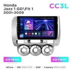 Radio samochodowe Teyes CC3L 4+64 Gb Honda Jazz 1 GD / Fit 1 2001-2009 9"