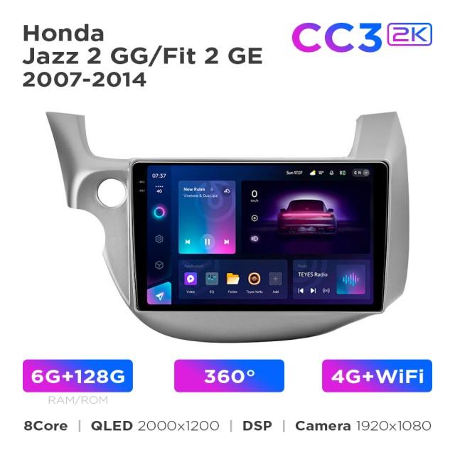Radio samochodowe Teyes CC3 2k 6+128 Gb 360° Honda Jazz 2 GG / Fit 2 GE 2007-2014 10