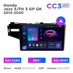 Radio samochodowe Teyes CC3 2k 6+128 Gb 360° Honda Jazz 3 / Fit 3 GP GK 2013-2020 (A) 10"