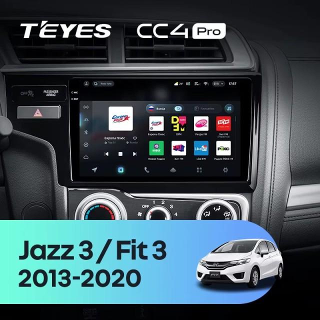 Radio samochodowe Teyes CC4 Pro 2k 8+128 Gb Honda Jazz 3 / Fit 3 GP GK 2013-2020 (A) 10"