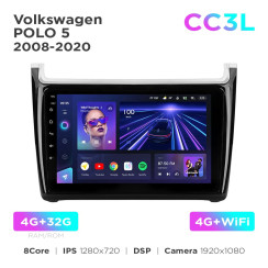Radio samochodowe do Volkswagen POLO 5 2008-2020 (F1) Teyes CC3L 4+32 Gb 9"